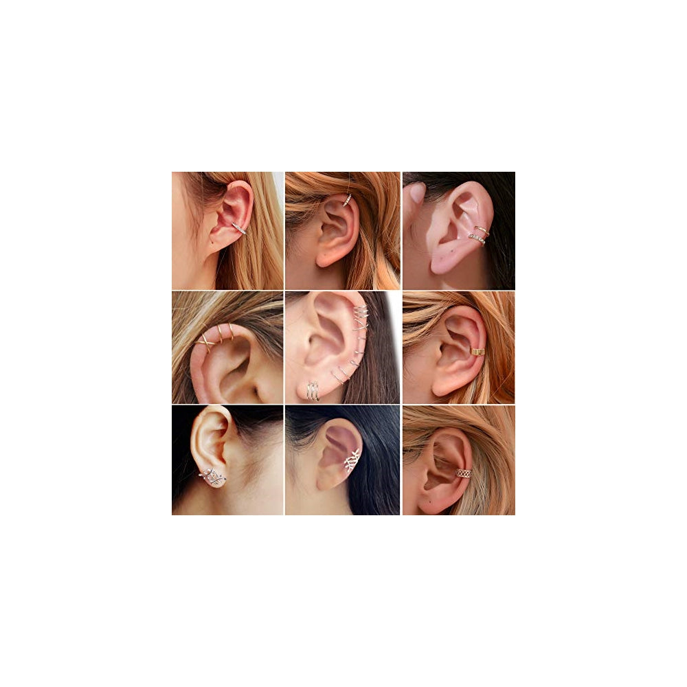 Aretes de acero inoxidable sin perforación para mujeres