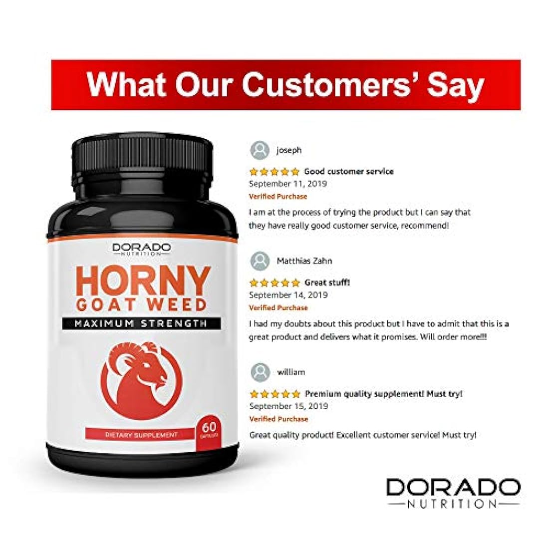 DORADO NUTRITION - Suplemento de hierba de cabra caliente