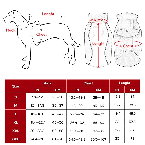 Flashseen Chubasquero ligero e impermeable para perros grandes con tira reflectante y agujero para la correa, chaleco de invierno para perros, abrigos de lluvia cálidos para perros y cachorros..