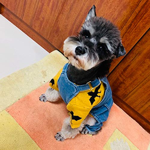 Mono de mezclilla para perro disfraz de gato y mascota