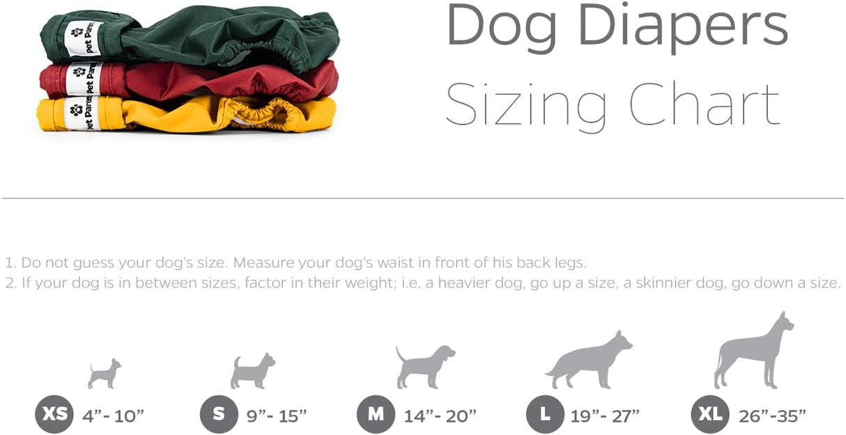 Pet Parents Pañales y extensores lavables prémium Samba, tamaño