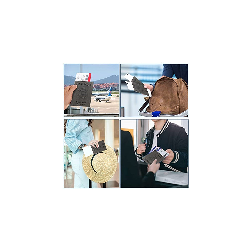 Porta Documentos y Tarjeta de pasaporte mejoradas gris