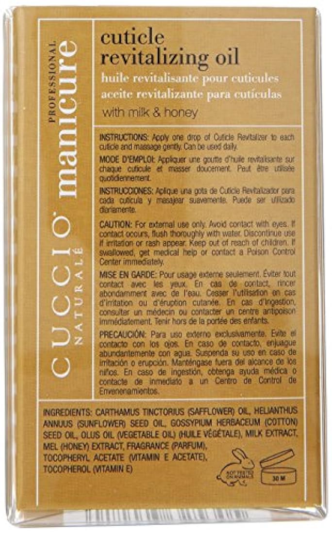 Aceite Cuccioleche y miel para cutículas 2.5 onzas Negro