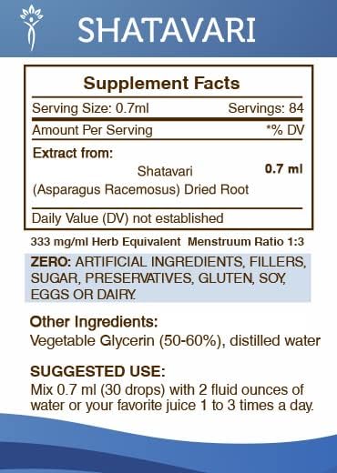 Secrets of the Tribe Shatavari Extracto líquido sin alcohol
