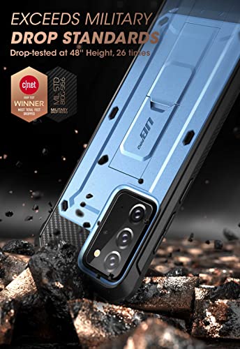 SUPCASE Unicorn Beetle Pro Series - Funda para Samsung Galaxy Note 20 (versión 2020), funda resistente de cuerpo completo y soporte sin protector de pantalla integrado (azul pizarra)