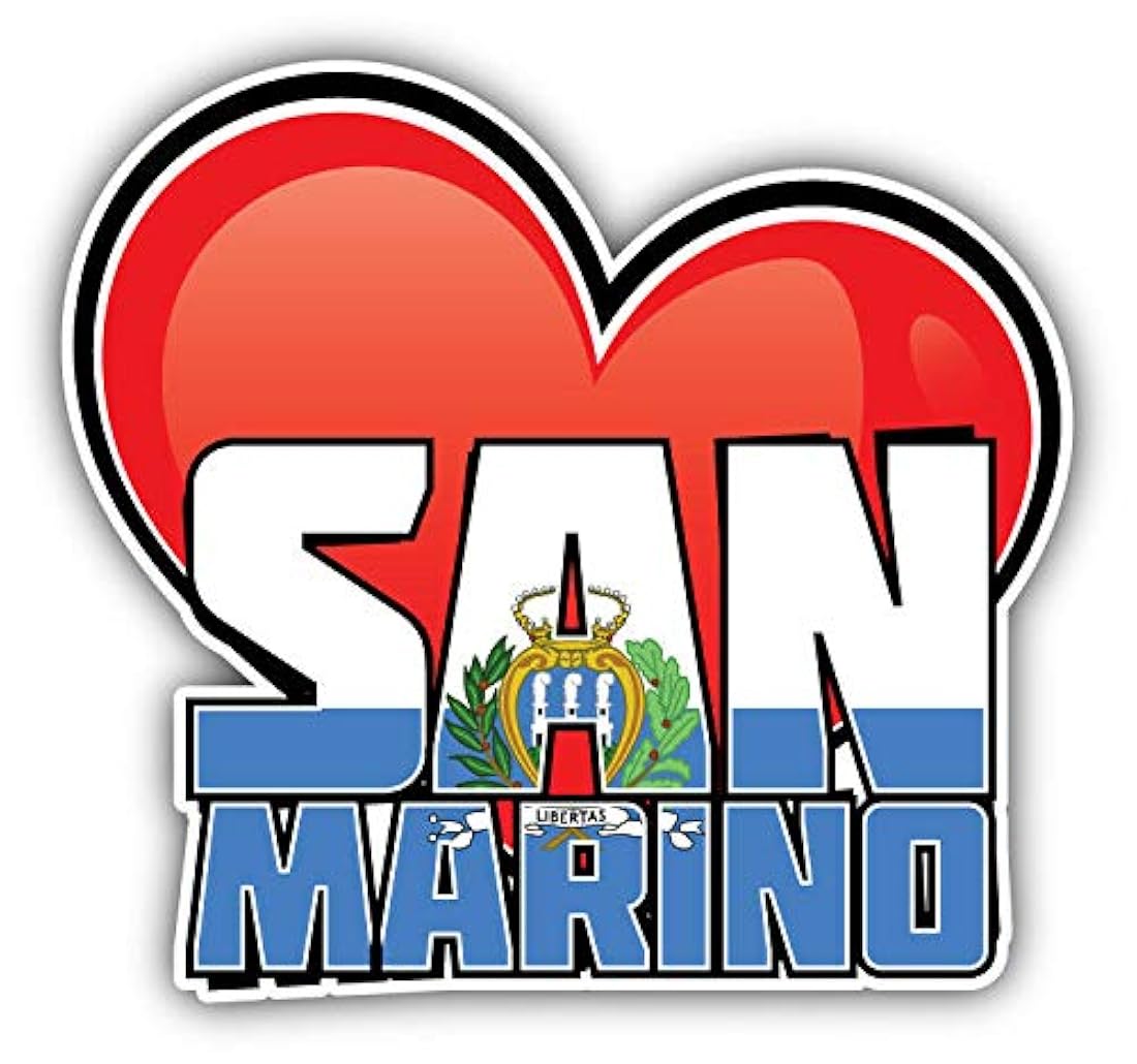 Imán de vinilo, diseño de corazón de San Marino
