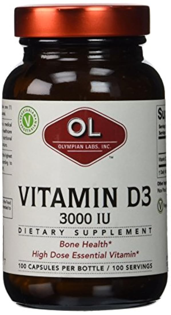 Olympian Labs Vitamina D3-3000 IU - 100 cápsulas