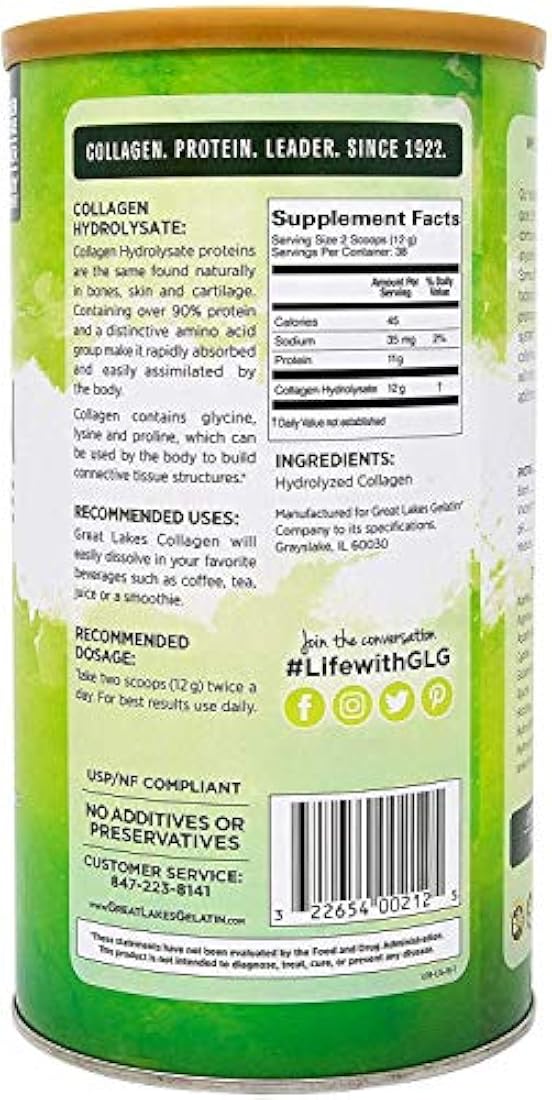 Gelatina sin sabor de proteína 16 oz