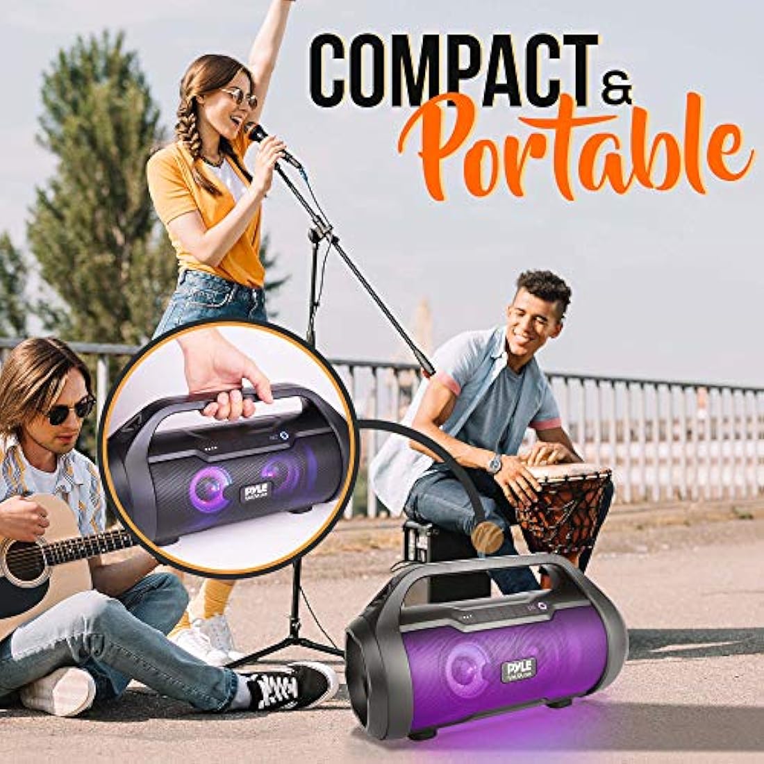 Parlante Portátil estéreo Bluetooth PYLE-HOME