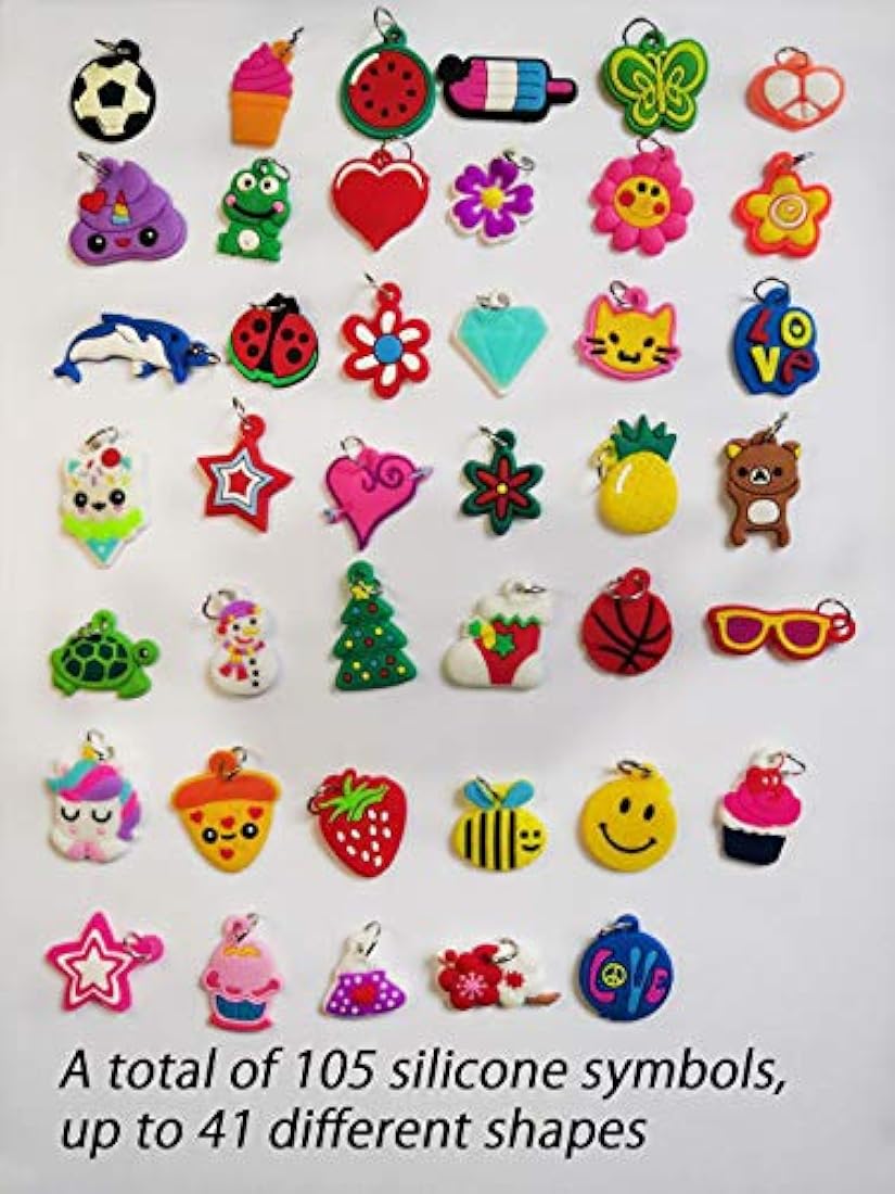 Dijes y Medallas Abalorio de silicona con correa de telar