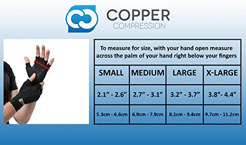 Guantes de artritis de compresión de cobre