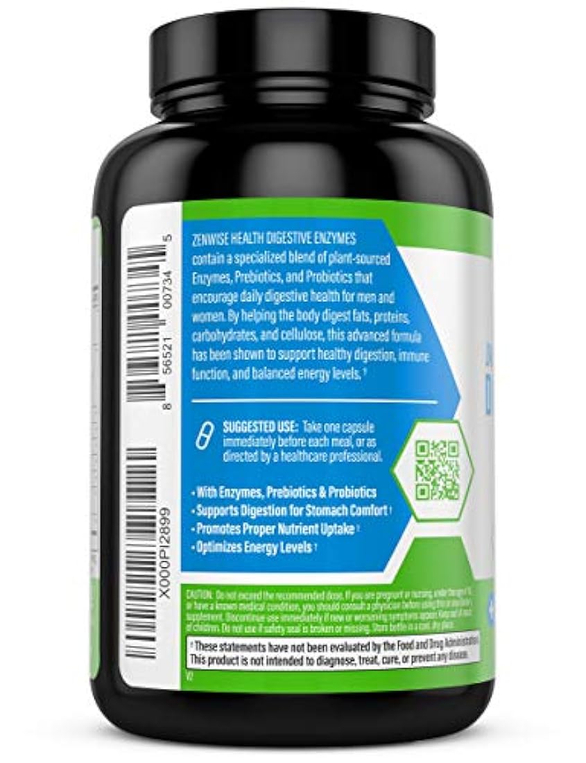 Enzimas digestivas más prebióticos y probióticos