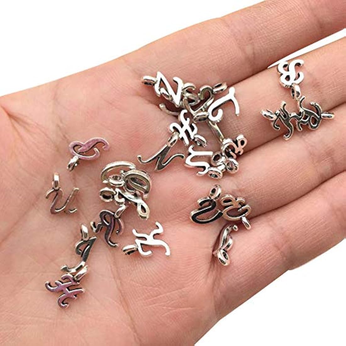 Dijes y medallas 130 letra alfabeto perlas colgantes