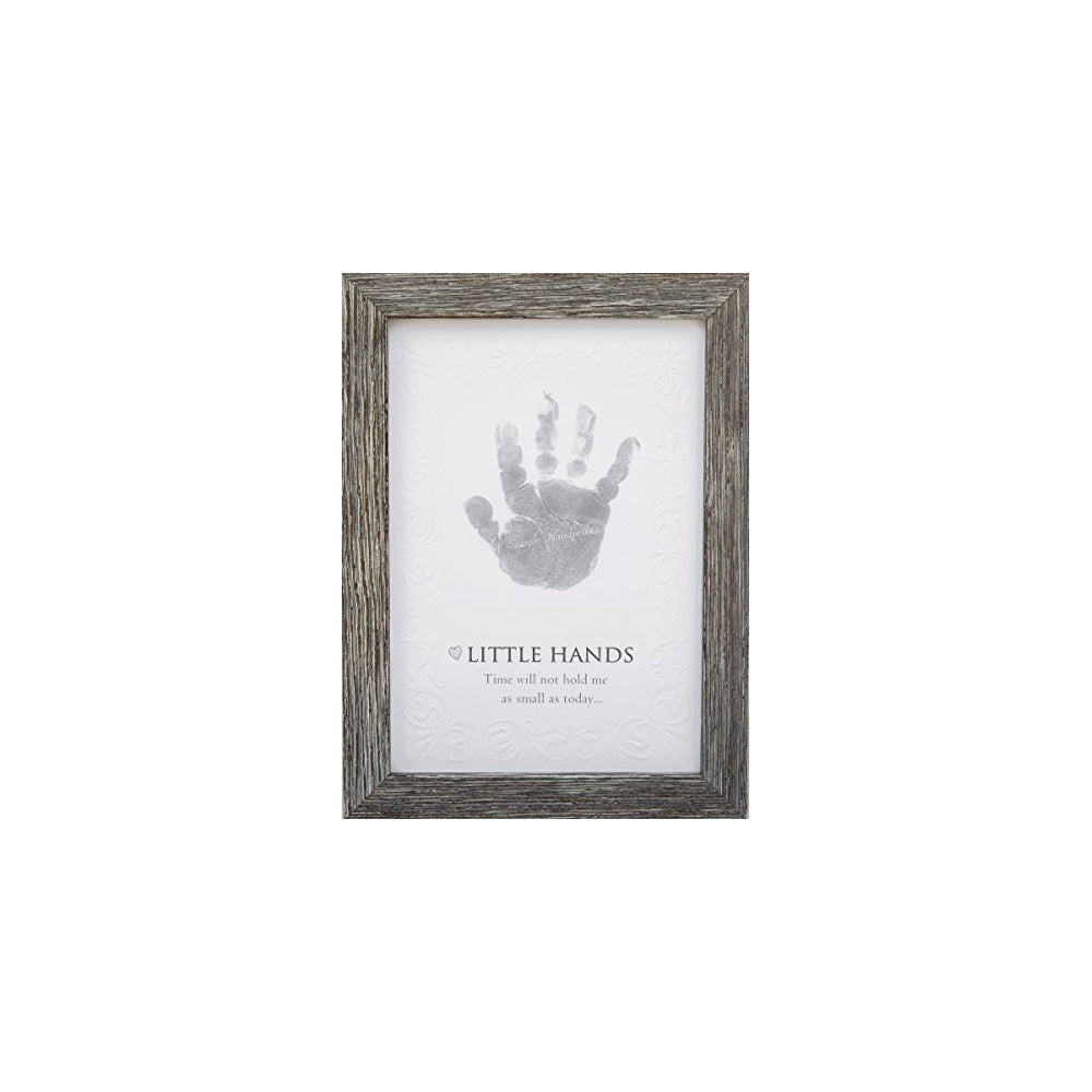 Recuerdos de bebé con huella color gris