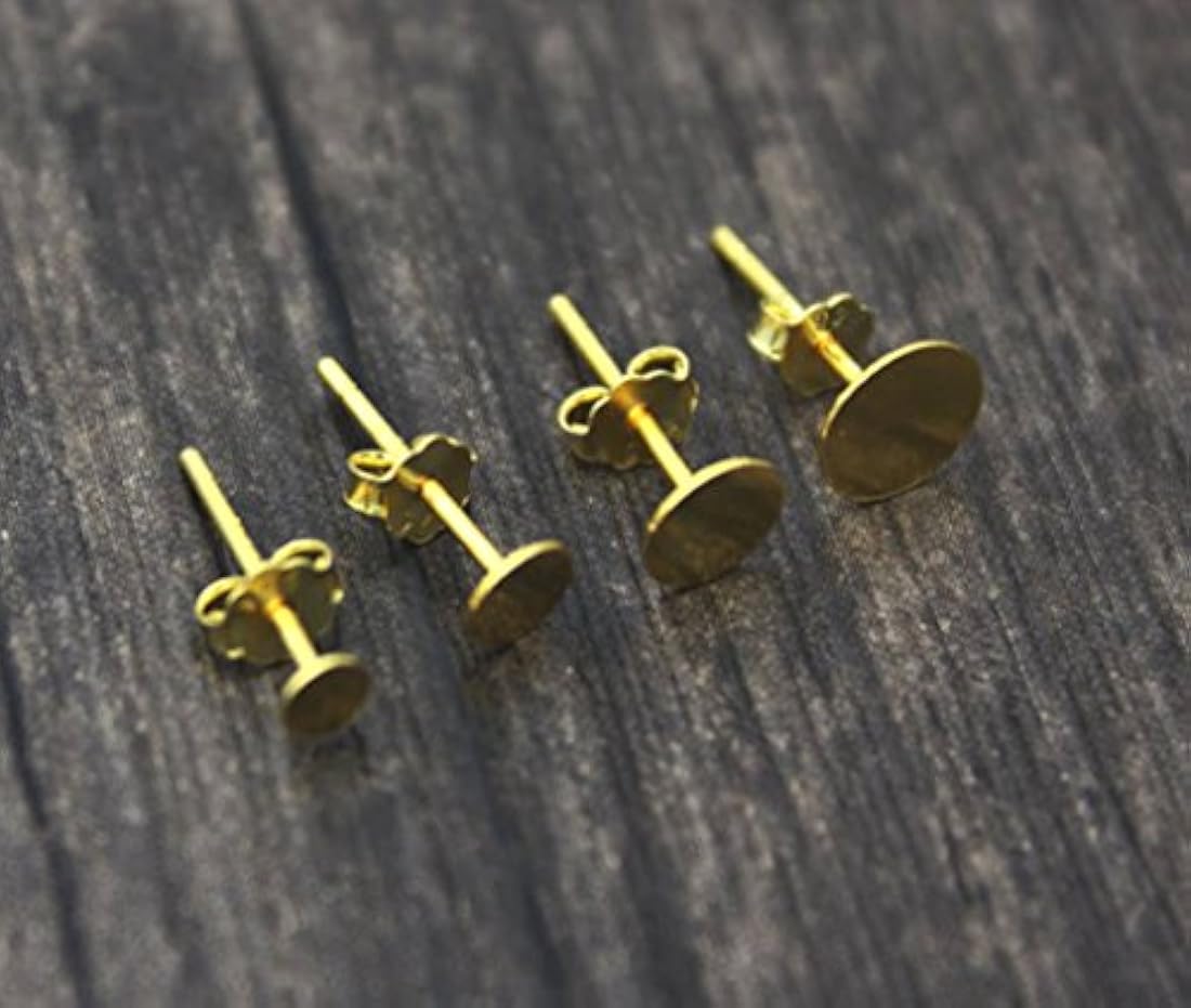 Pendiente de plata de ley chapada en oro de 14 quilates