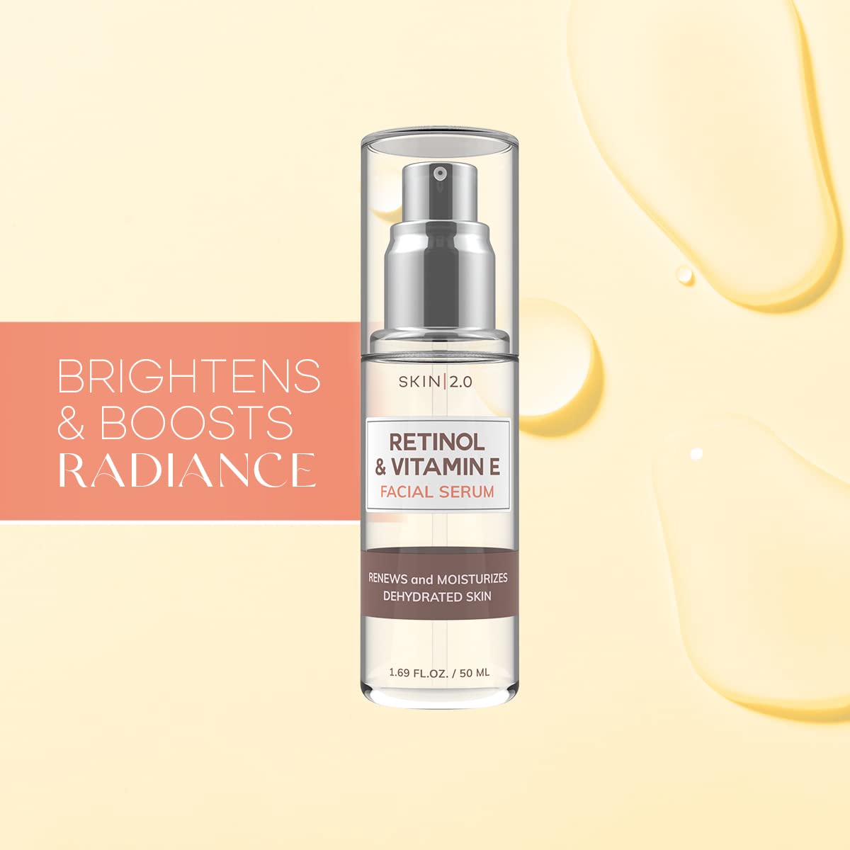 Suero Facial con Retinol y Vitamina E, Anti-edad e Hidratante