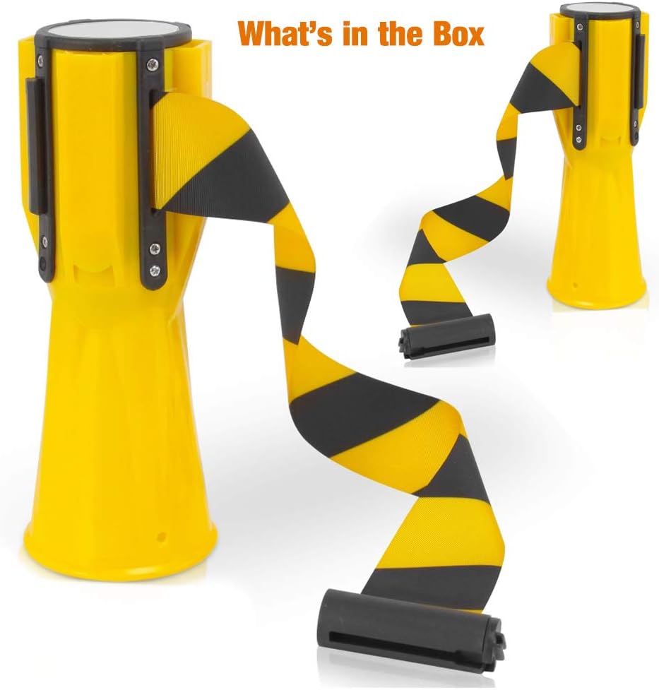 Cinturón de emergencia Pyle, cinta retráctil de advertencia