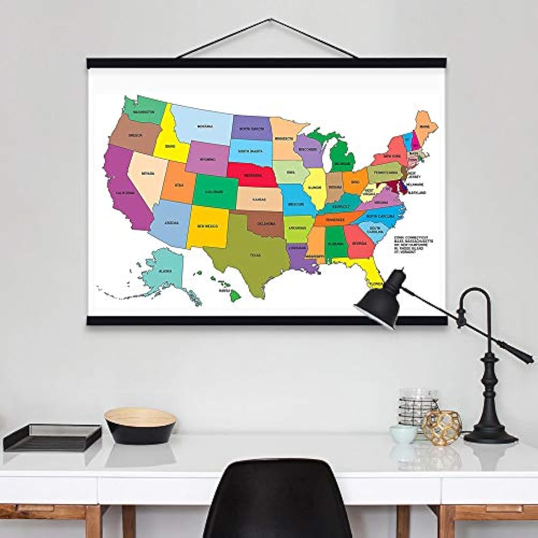 Marco magnético para colgar pósteres, de madera, ligero,