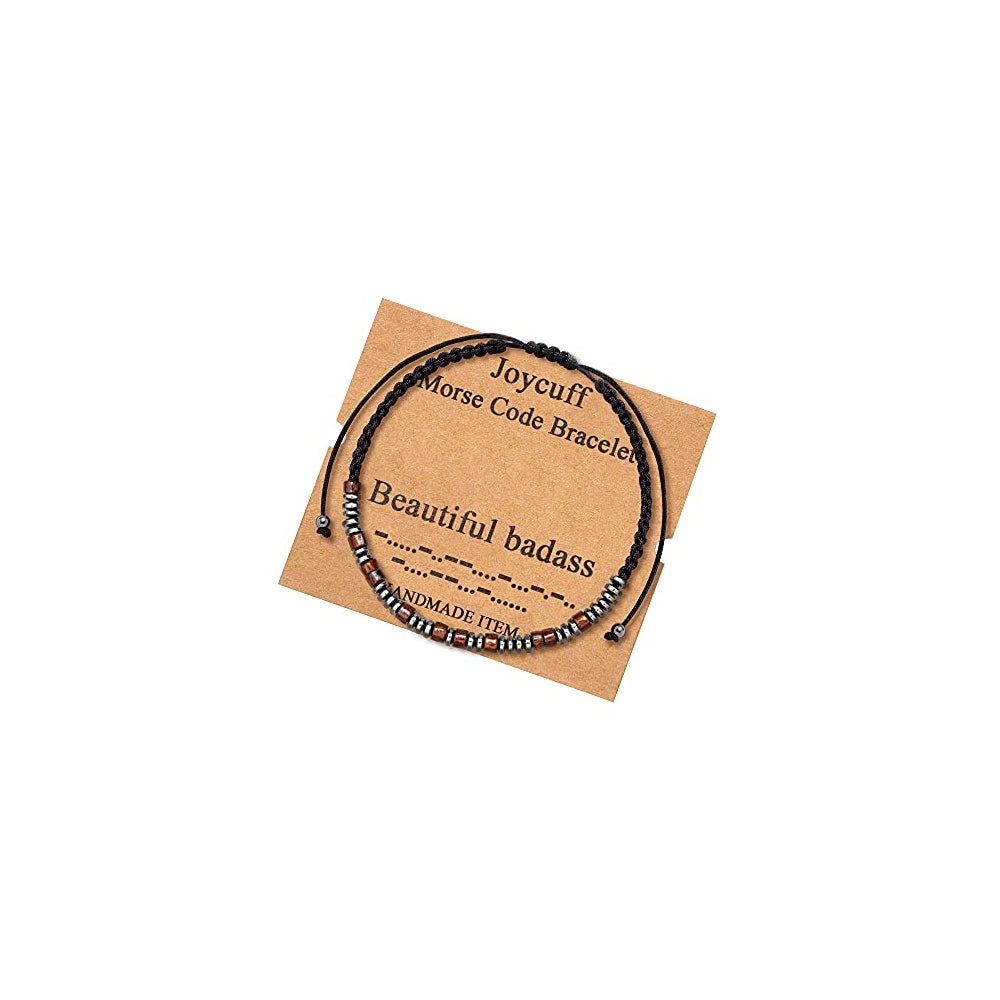 Pulseras y tobilleras motivacional en código morse