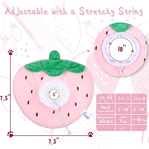 COLLAR de cono ajustable para gatos suave, lindo collar de recuperación de gatos, conos de gato después de la cirugía para gatitos