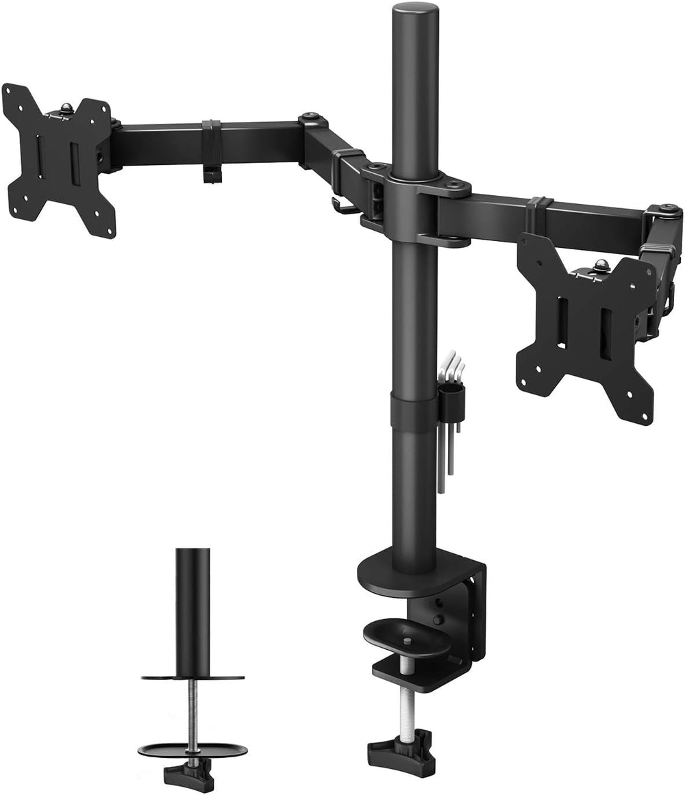 Soporte Doble para Monitores BONTEC, Ergonomico, 13-27 Pulgadas