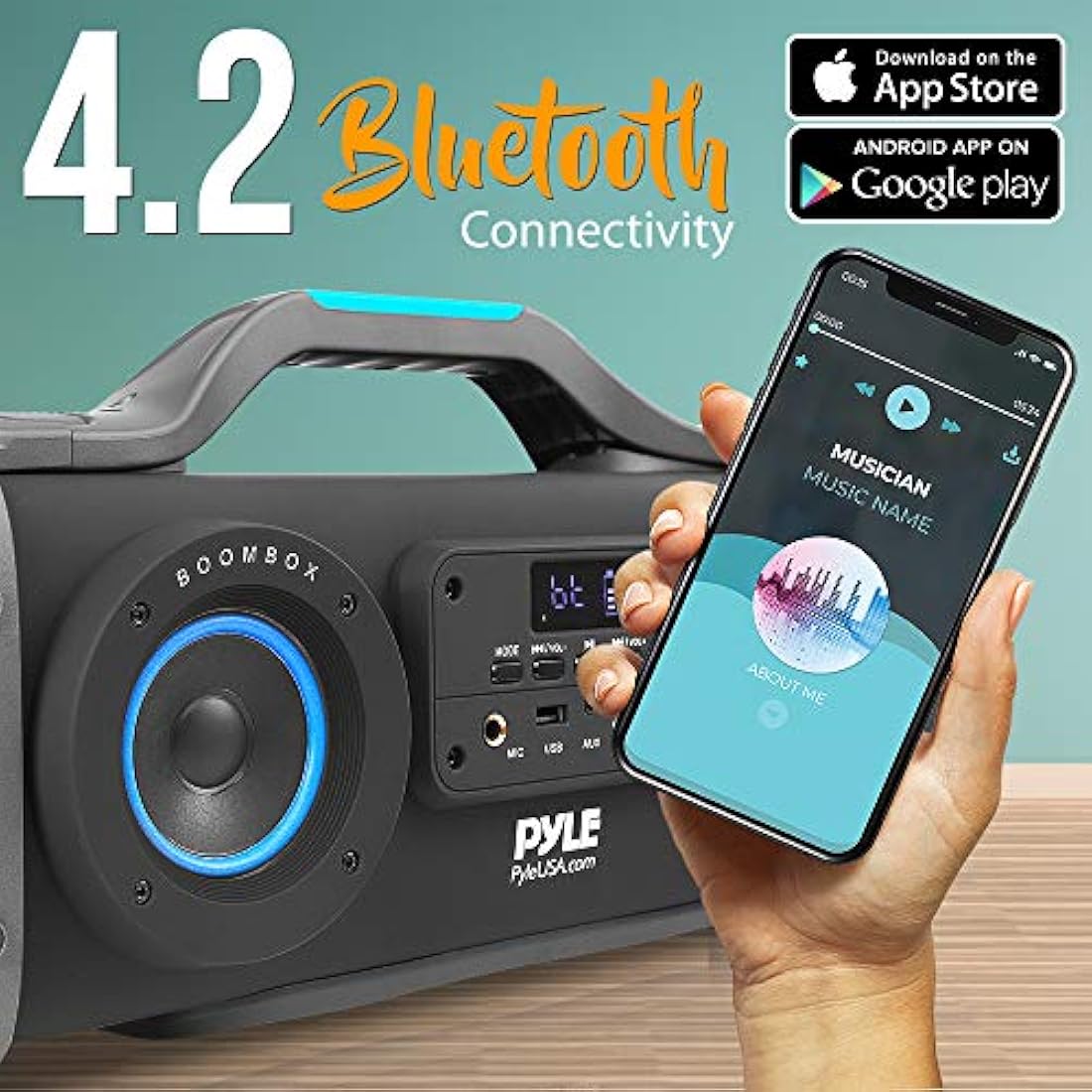 Parlantes Altavoz inalámbrico portátil PYLE-HOME PBMSPG148