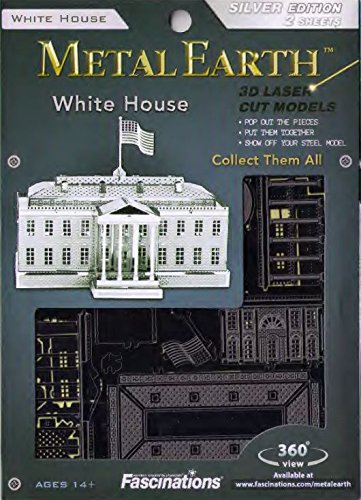 Fascinaciones Metal Earth White House 3D Modelo de metal Kit