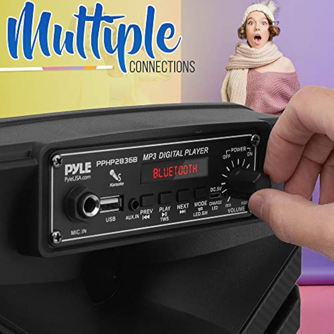 Parlante Portátil con Bluetooth 600 W PYLE-PRO PPHP2836B