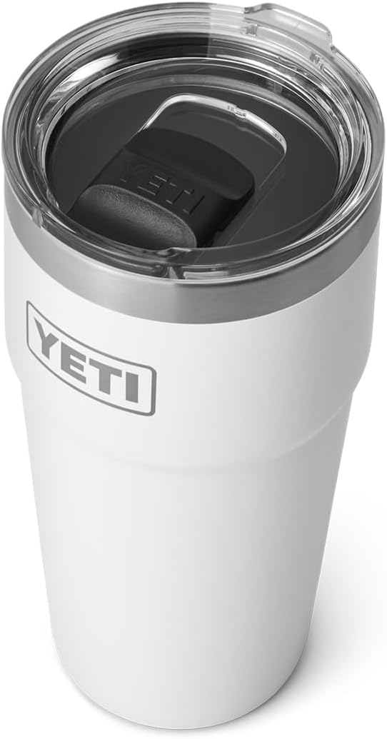Vaso apilable YETI Rambler 20 oz, acero inoxidable, Blanco
