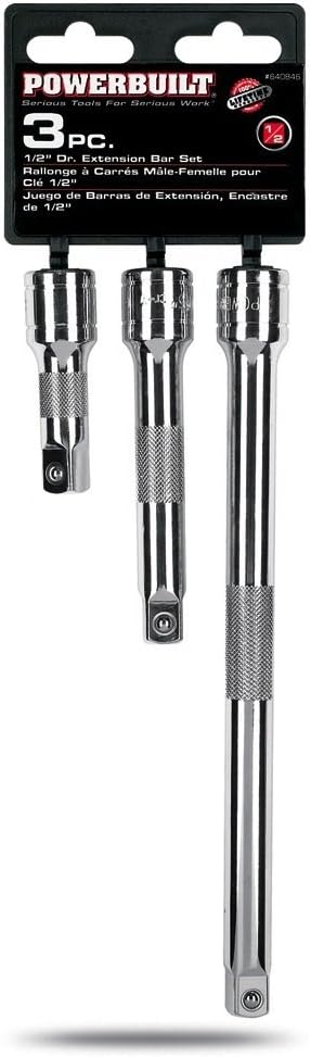 Juego de Barras de Extensión Powerbuilt 1/2 3, 5, 10 Pulgadas 640846