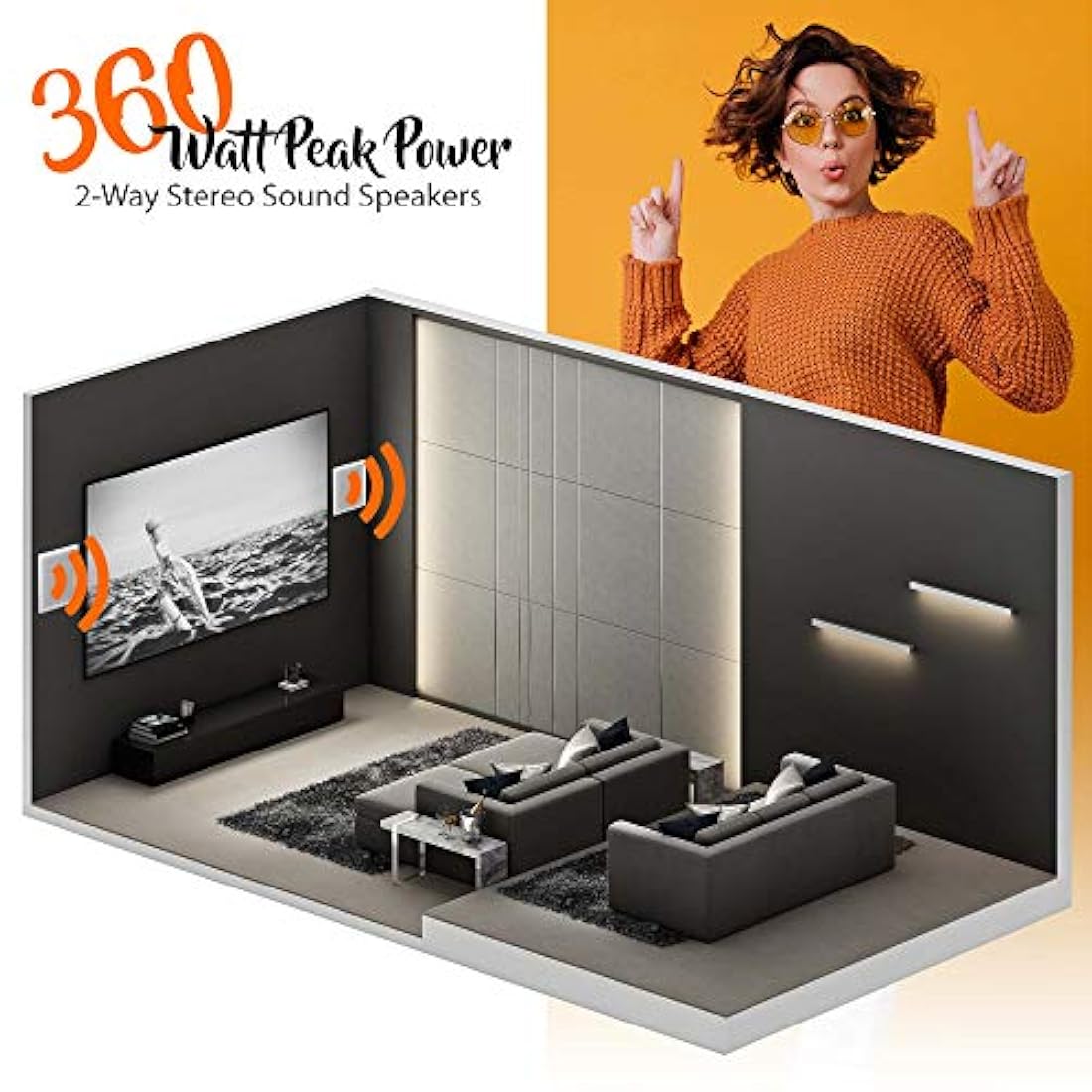 Parlantes cerrados de pared PYLE-HOME PDIW67