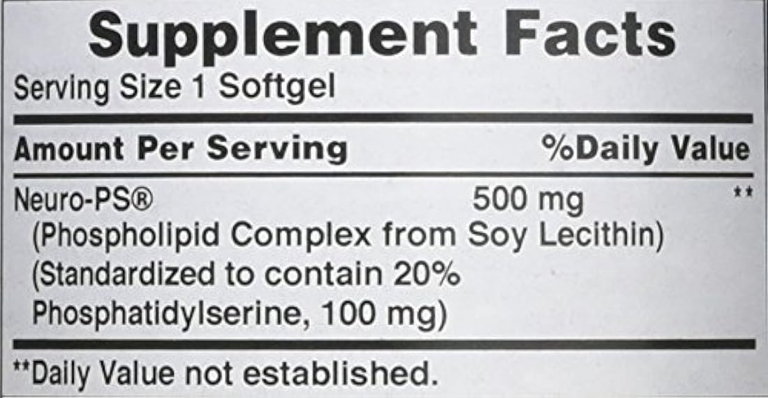 Puritan 's Pride Neuro-Ps (Phosphatidylserine) 100 mg-120 softgels