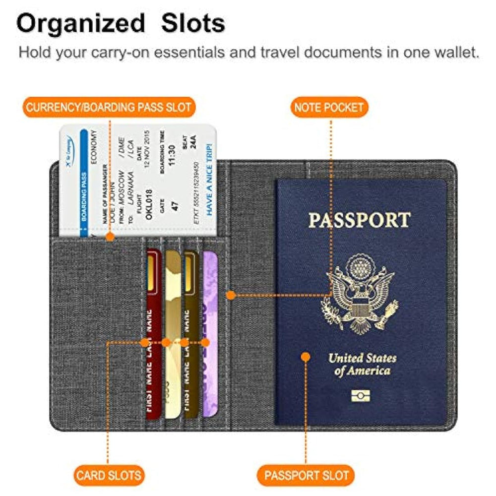 Portadocumentos de viaje estilo Funda para tarjeta pasaporte