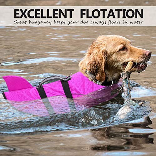 Queenmore chaleco salvavidas para perros Ripstop, chaleco salvavidas de seguridad con alta flotabilidad y asa de elevación para razas pequeñas y medianas