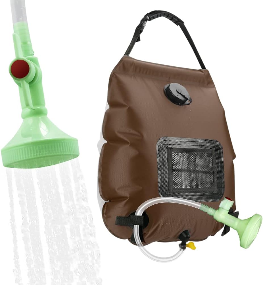 Bolsa de Ducha Solar Portátil con Manguera y Cabezal Desmontable