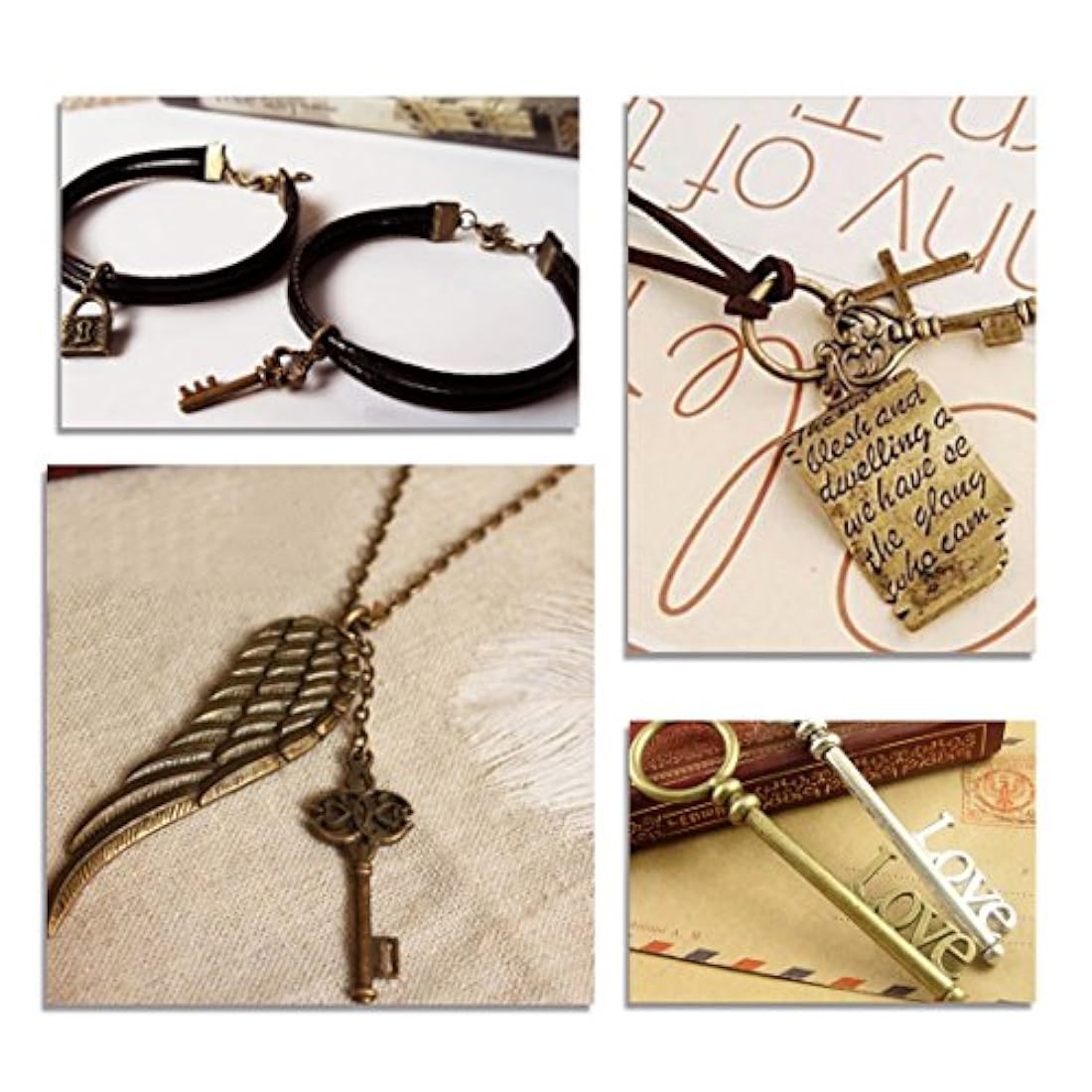 JIALEEY - Llaves de esqueleto vintage