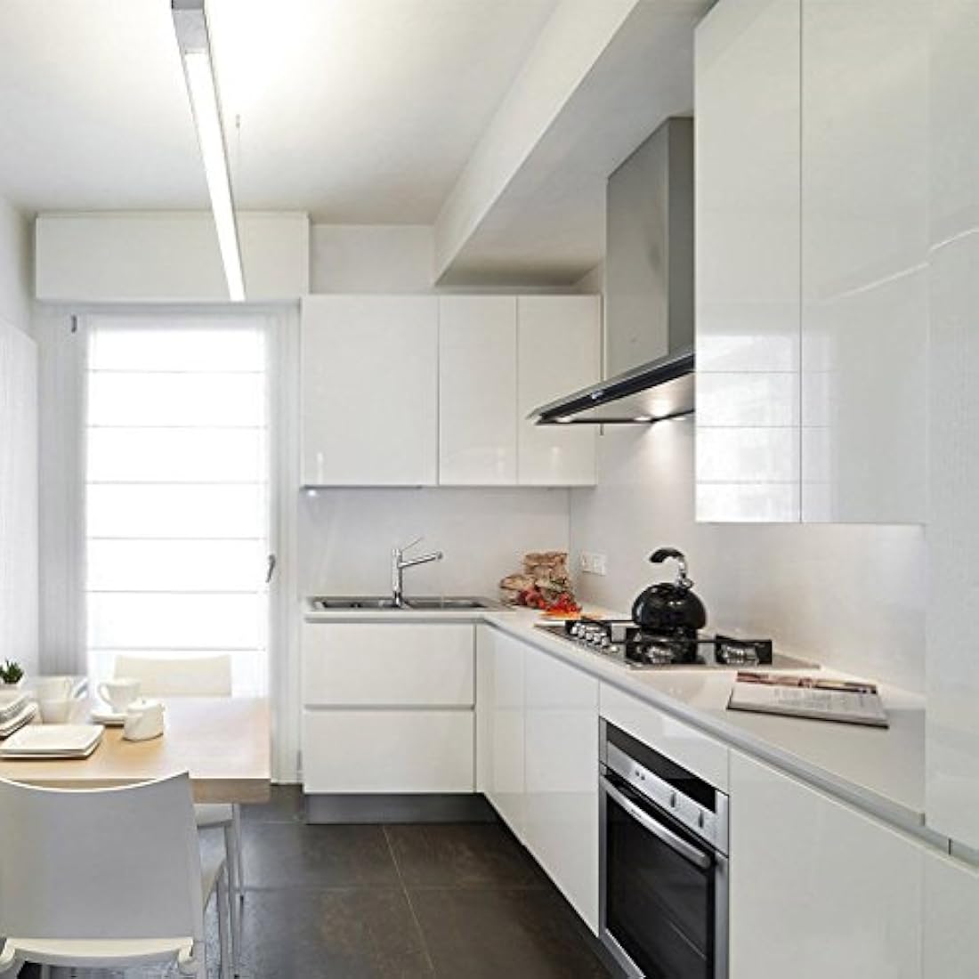 Abyssaly - Papel pintado de vinilo blanco brillante