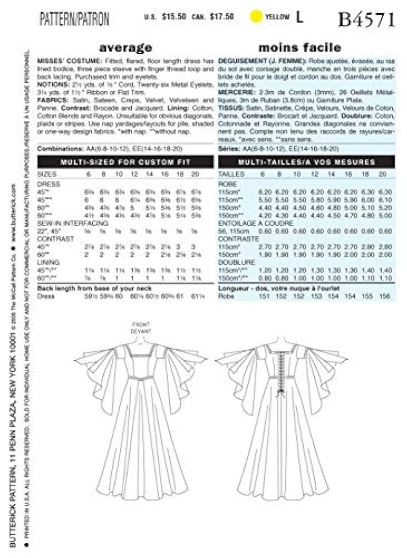 Patrones de BUTTERICK PATTERNS