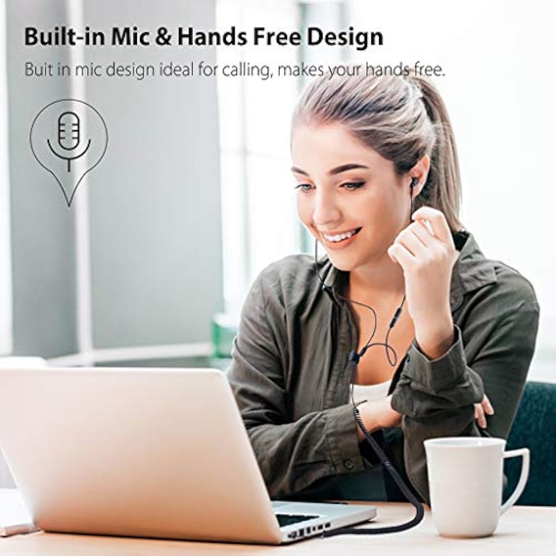 Auriculares largo cord EarBuds, Avantree