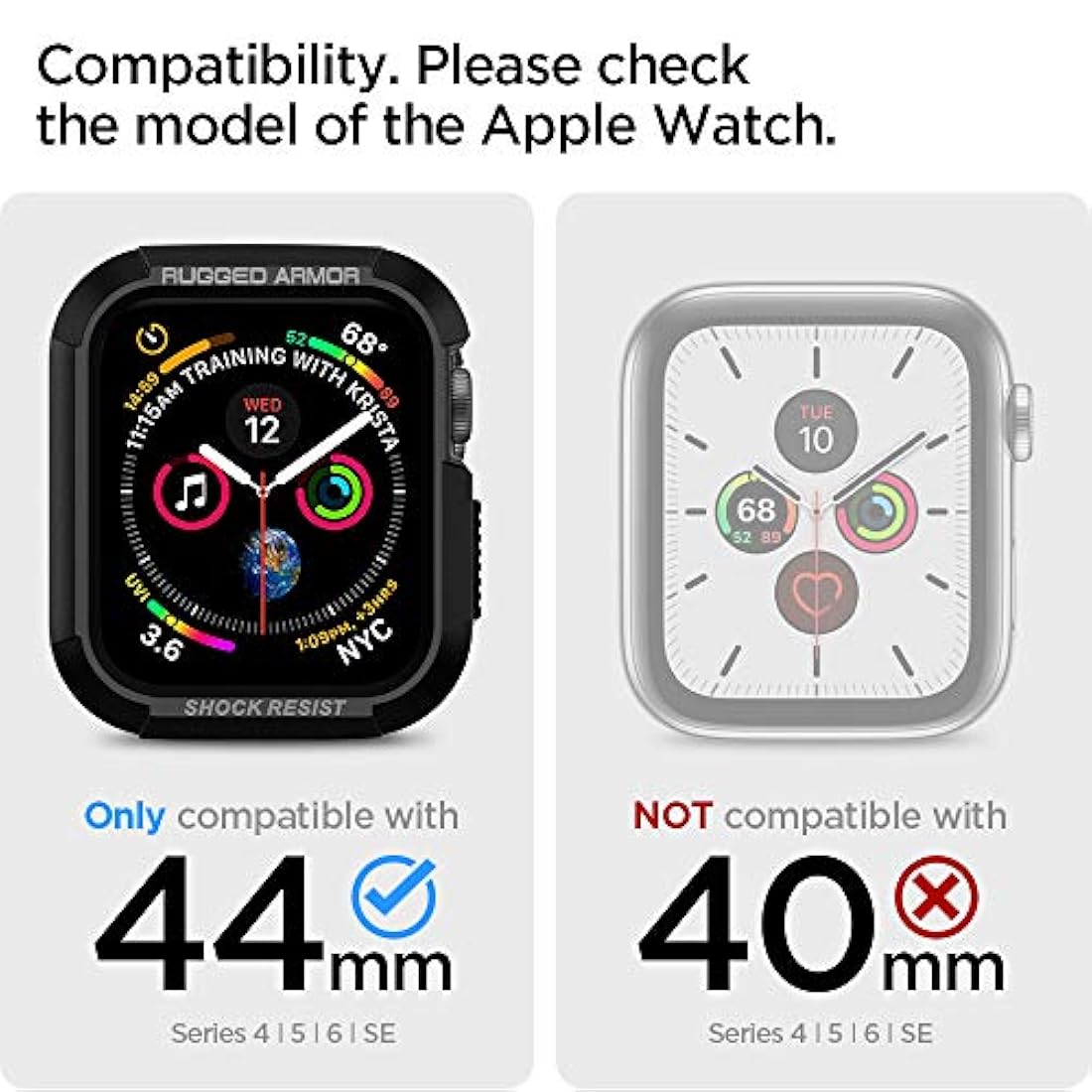 Spigen - Armadura rugosa diseñada para Apple Watch Case