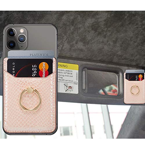 Tarjetero para la parte posterior del teléfono, bolsillos RFID, bolsa tipo cartera para teléfono celular, crédito para la mayoría de teléfonos inteligentes