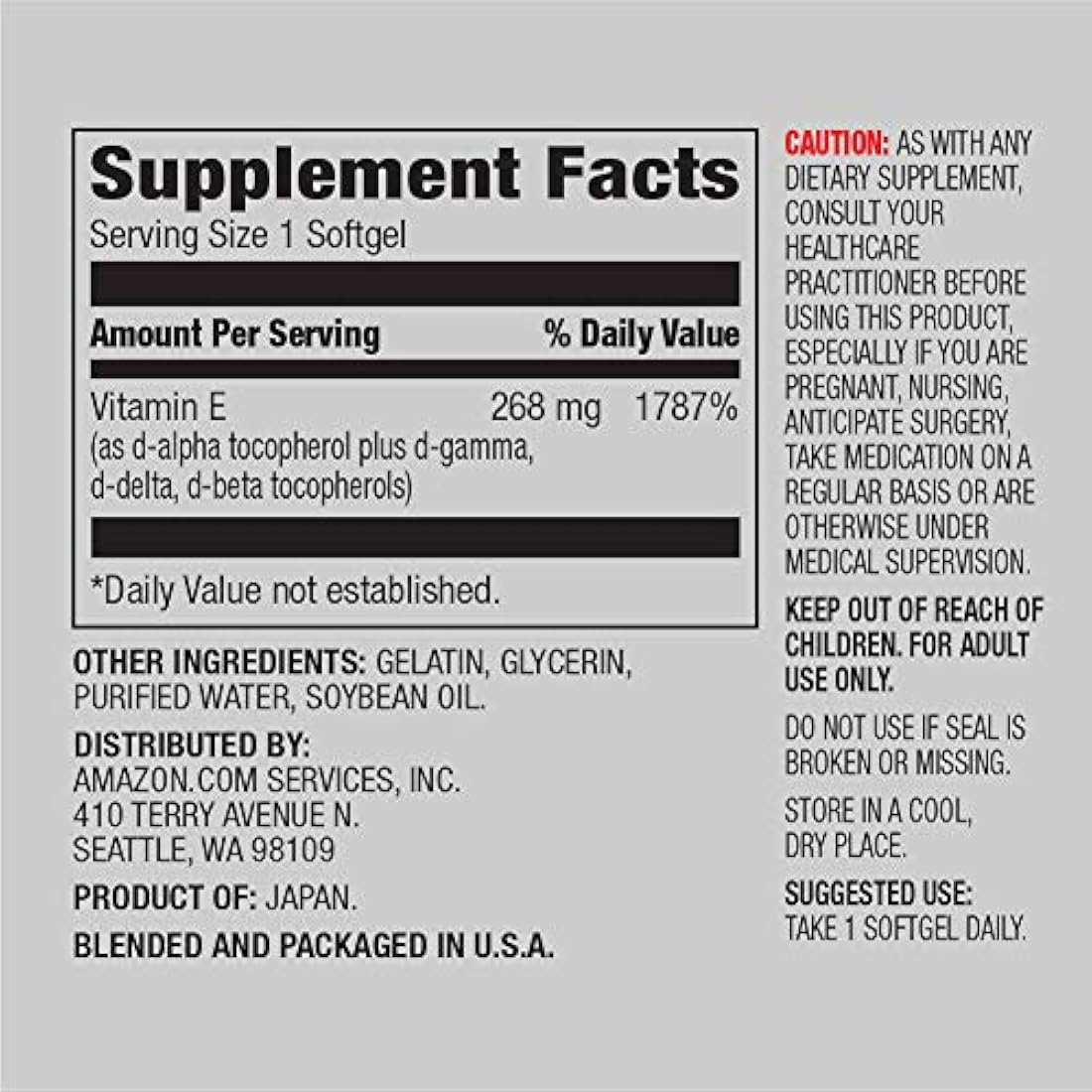 Cápsulas blancas vitamina E