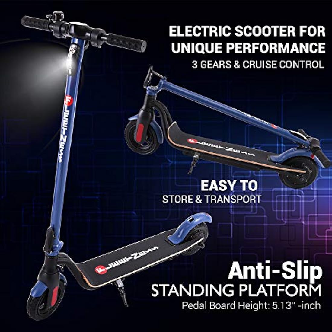 Monopatin eléctrico plegable portátil PYLE-SPORT S10