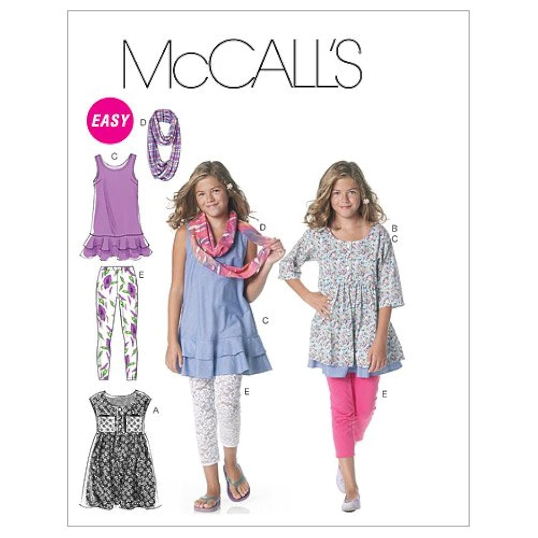 McCall 's Patterns M6275 niña/niñas' Plus vestidos