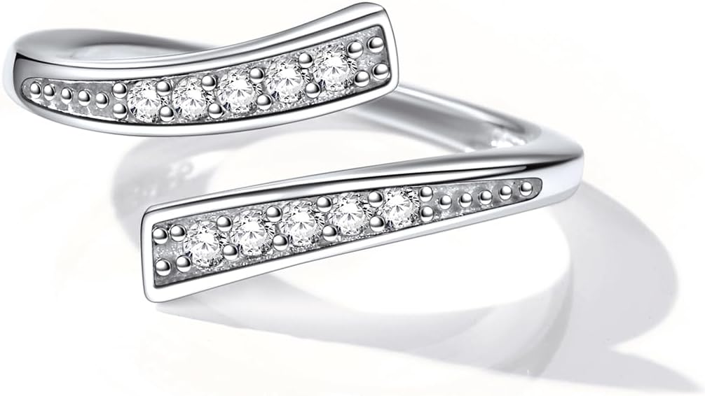 Anillos de dedo del pie ChicSilver Circonita cúbica