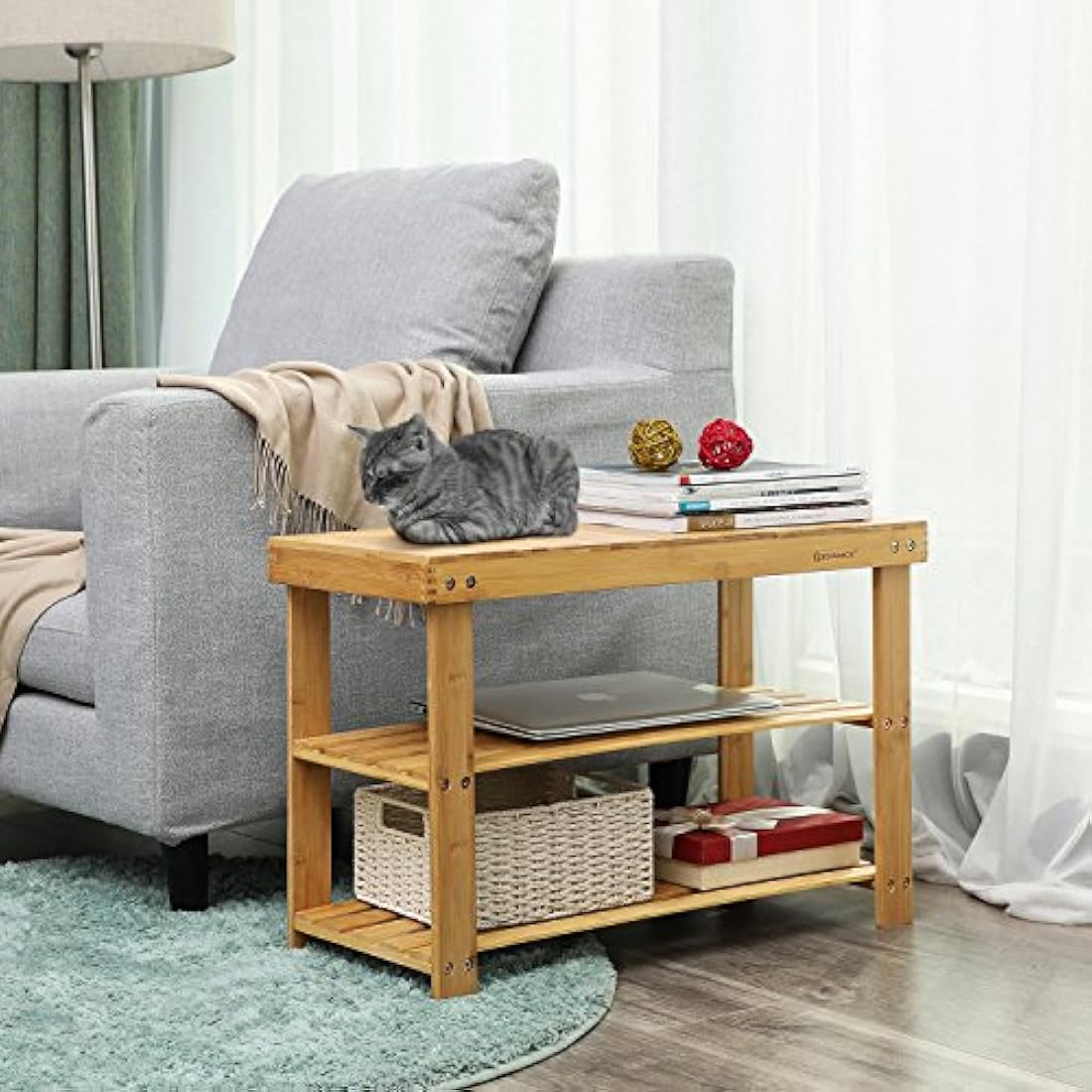 Banco de zapatero resistente organizador de zapatos