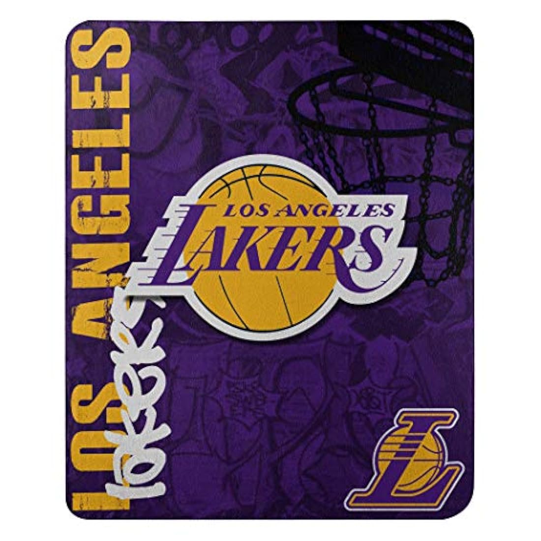 Manta de forro polar con licencia oficial de la NBA Hard Knocks impresa, multicolor, 50.0 x 59.8 in