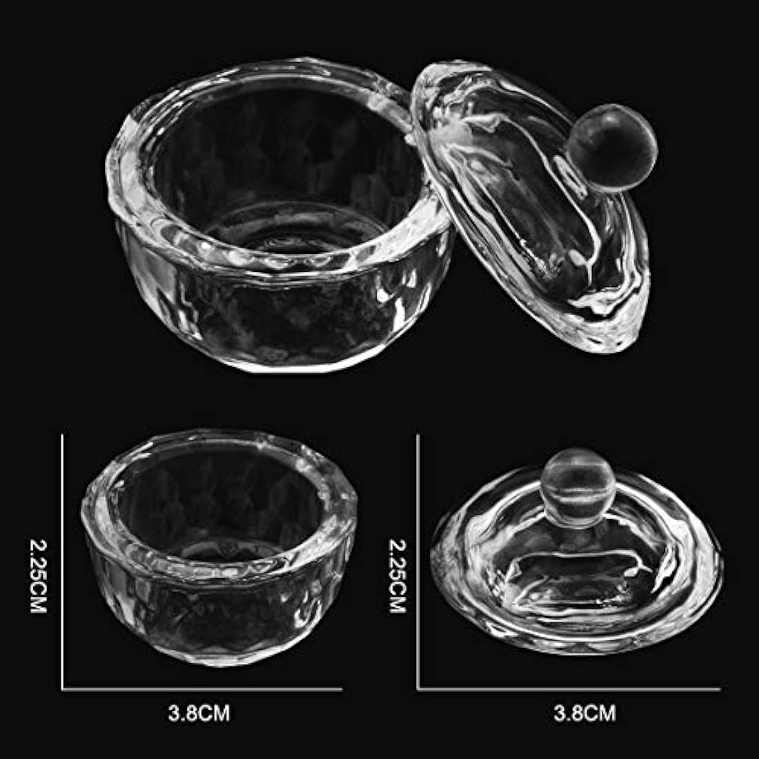 Cristal redondo transparente acrílico líquido