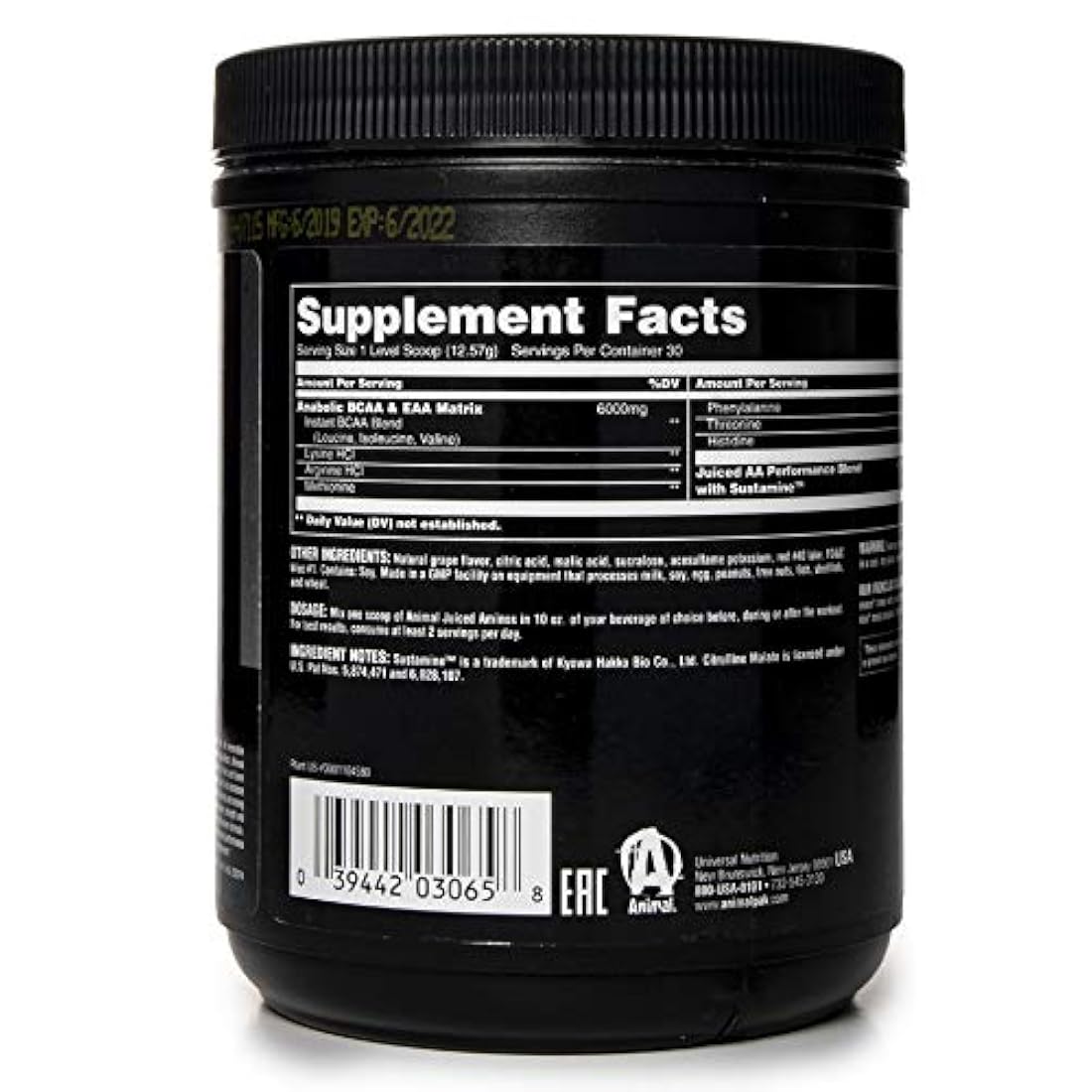 Universal Nutrition Aminoácidos exprimidos