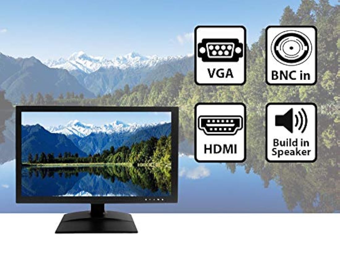 Monitor 3D peine filtro HDMI VGA y bucle BNC entradas audio